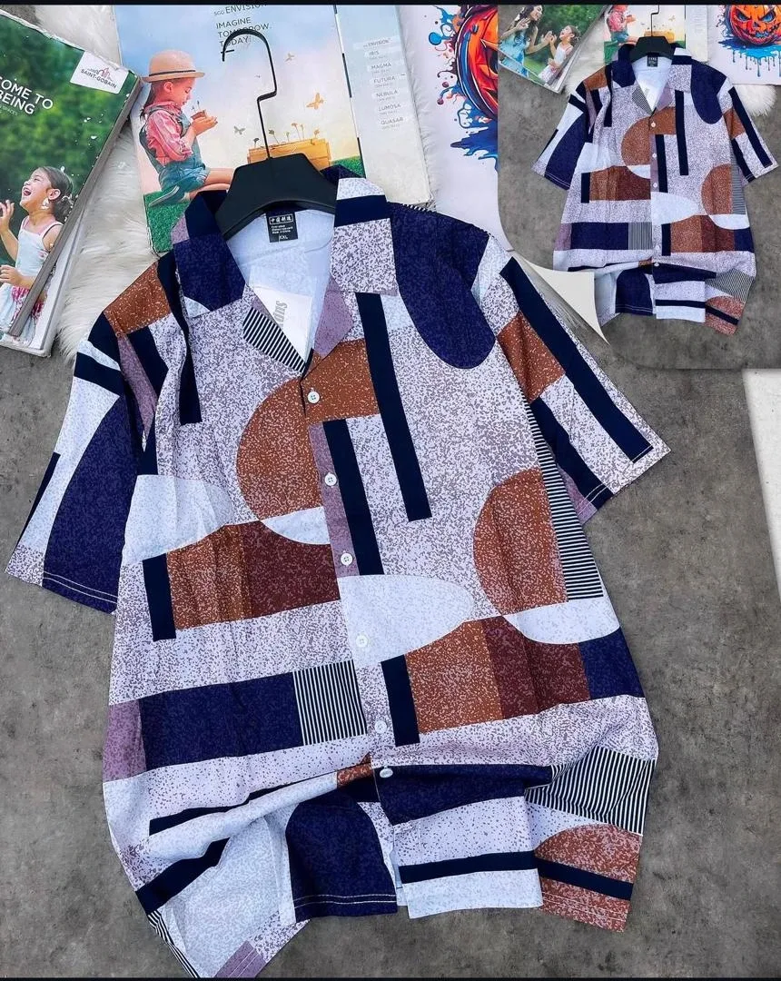 Retro Geometric Abstract Shirt