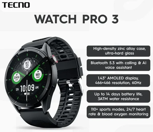 Tecno Smart Watch Pro 3
