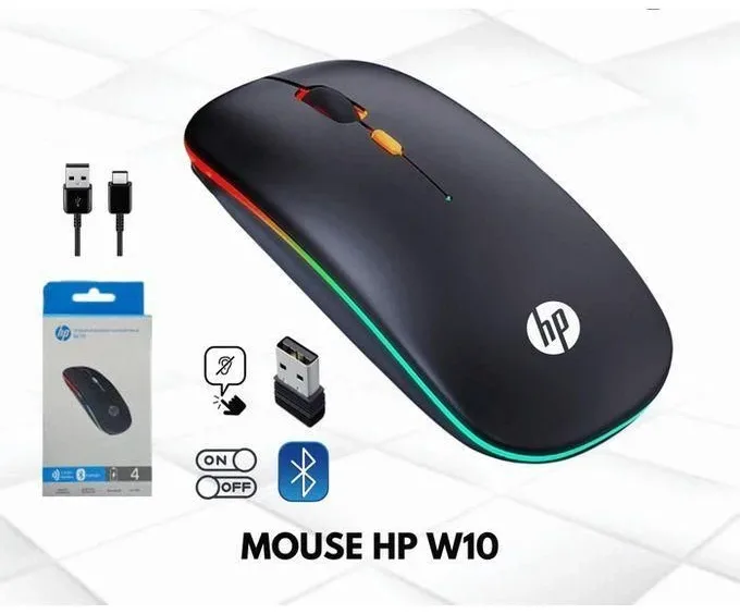 Hp Bluetooth & Wireless Rechargeable Dual Model Mouse W10