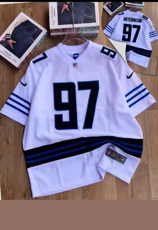 Unisex Oversized Sports Jersey – White #97 Edition
