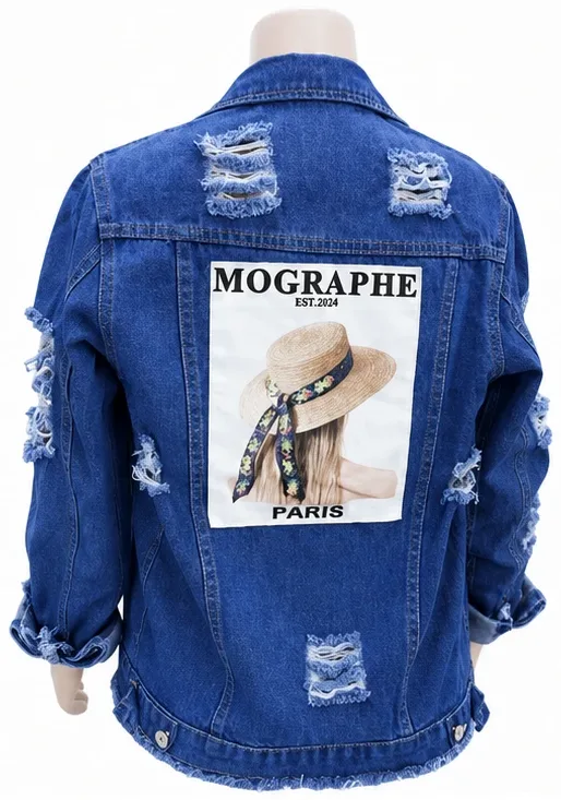 Men/Women’s Distressed Blue Denim Jacket